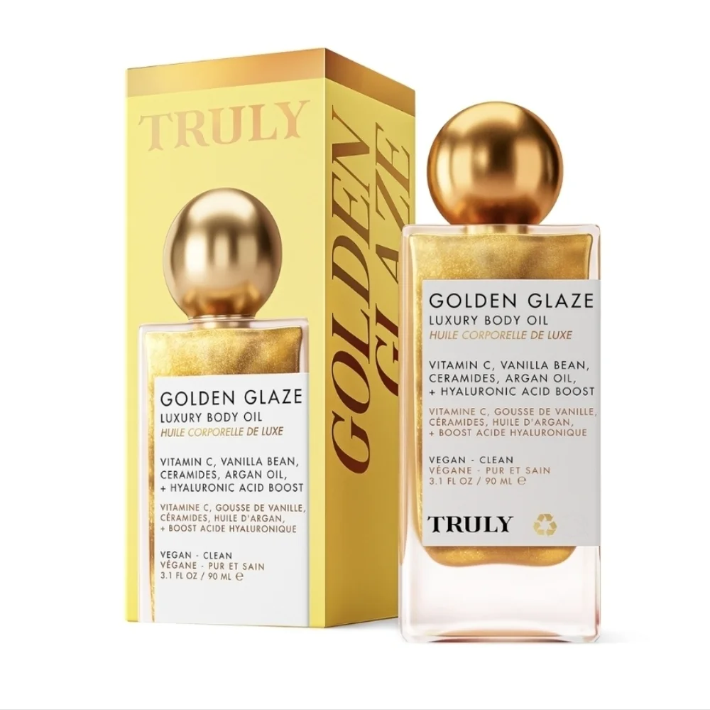 TRULY Golden Glaze Luxury Body Oil, 3 fl oz. New In Box